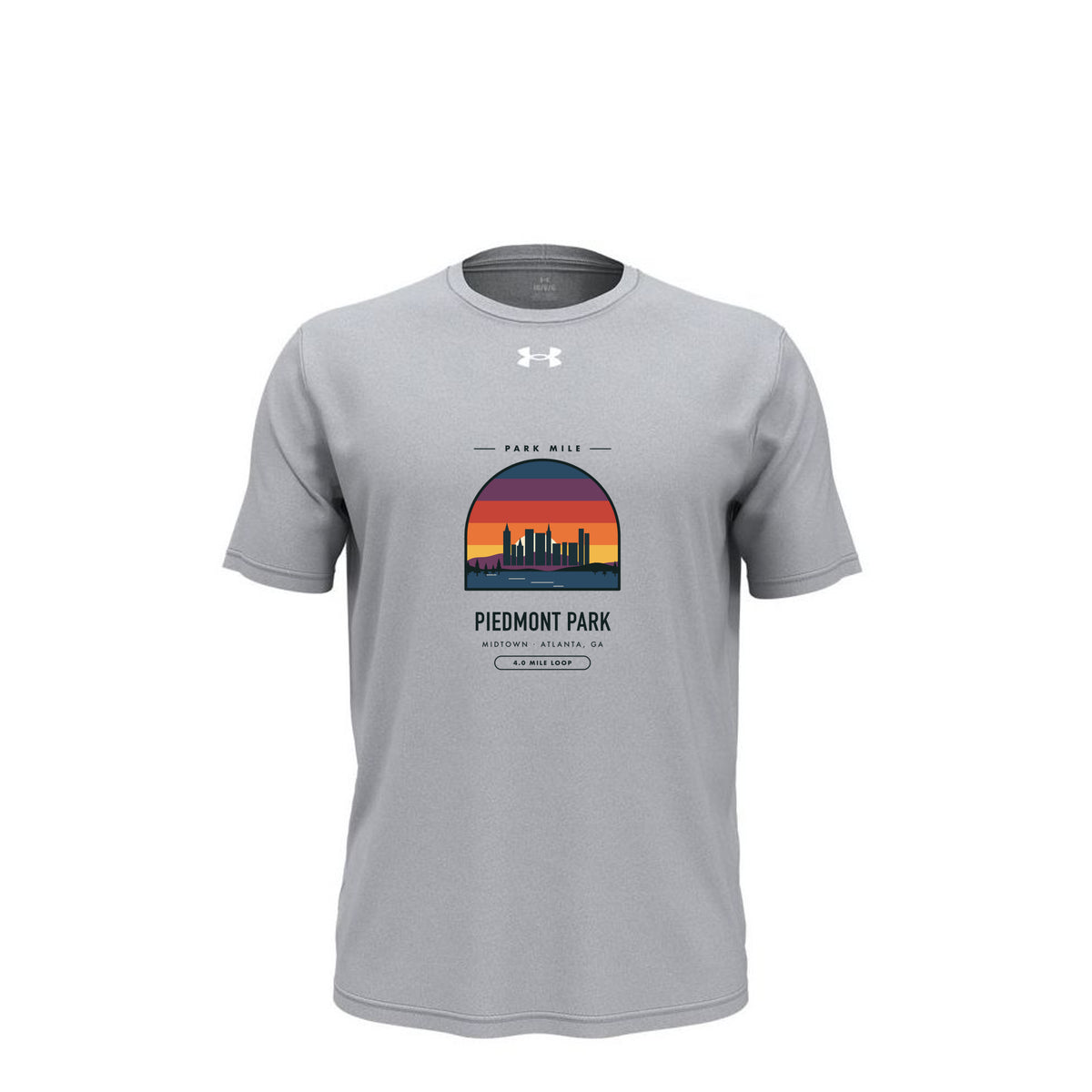 Piedmont Park Finisher Tech Tee (Light) in Mod Grey Light Heather – front
