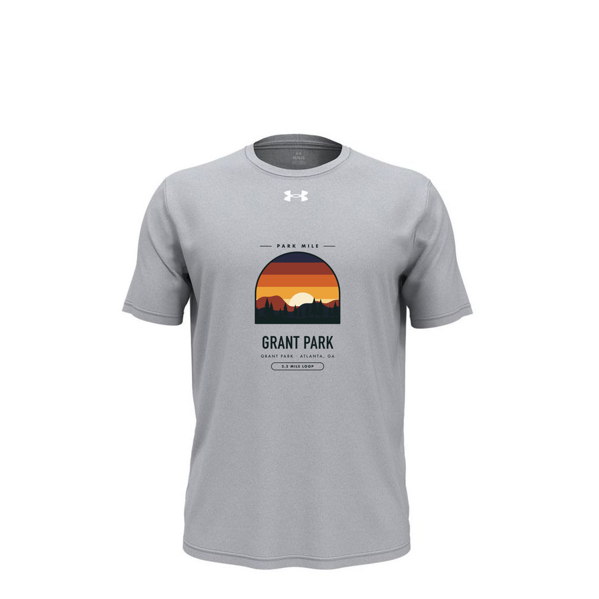 Grant Park Finisher Tech Tee (Light) in Mod Grey Light Heather – front