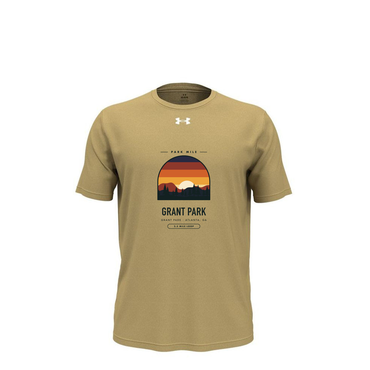 Grant Park Finisher Tech Tee (Light) in Team Vegas Gold – front
