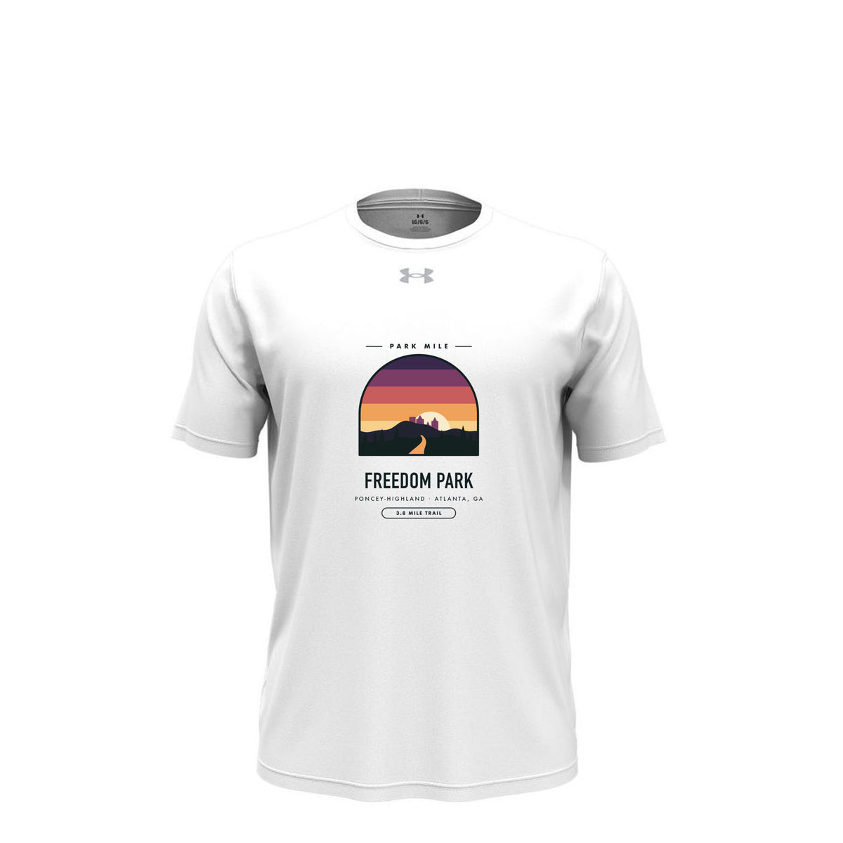 Freedom Park Finisher Tech Tee (Light) in White/ Mod Grey – front