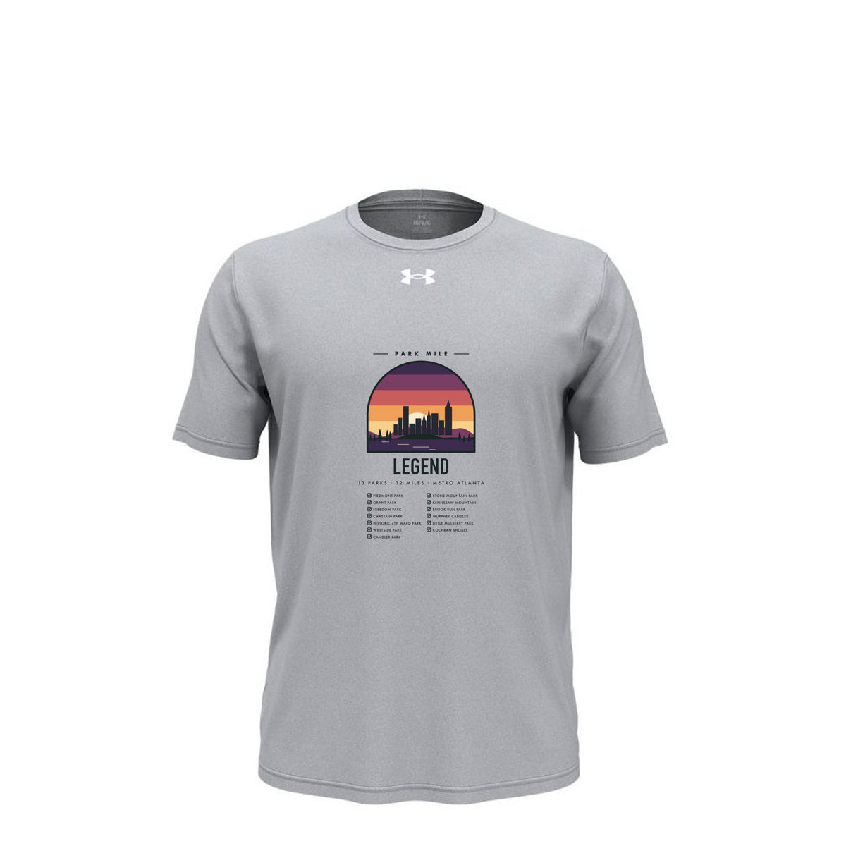 Park Mile Legend Tech Tee (Light) in Mod Grey Light Heather – front