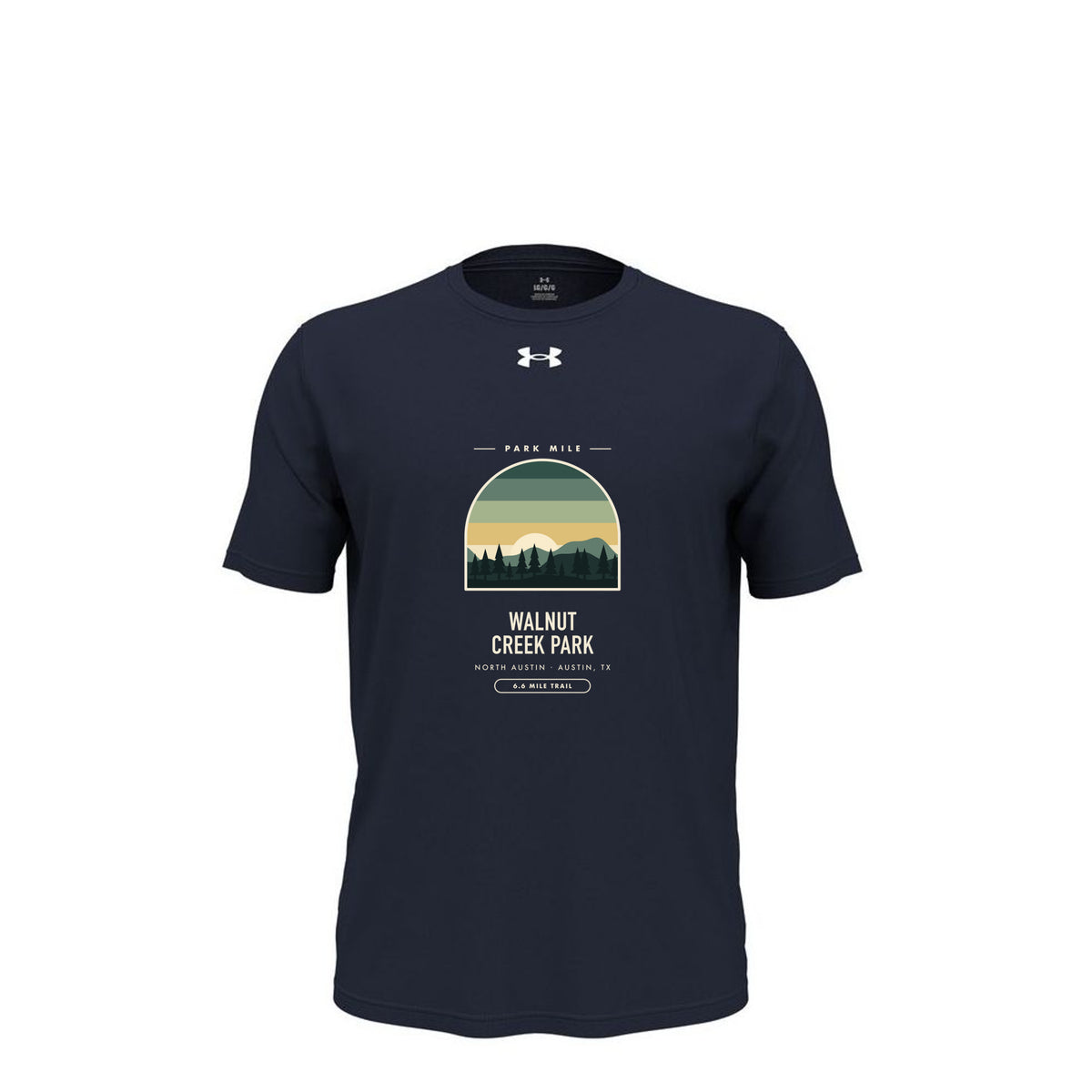 Walnut Creek Park Finisher Tech Tee in Midnight Navy – front