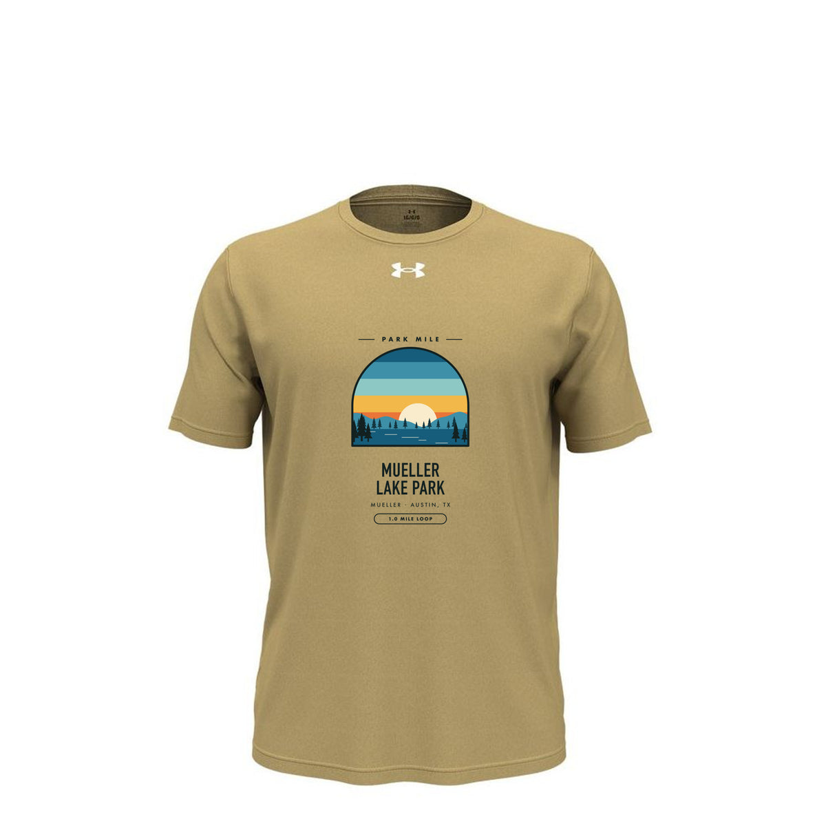 Mueller Lake Park Finisher Tech Tee (Light) in Team Vegas Gold – front