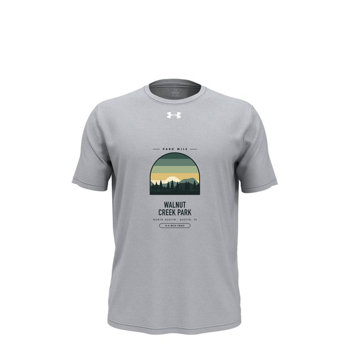 Walnut Creek Park Finisher Tech Tee (Light) in Mod Grey Light Heather – front